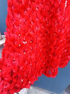 Red Floral Sleeveless Mini Dress