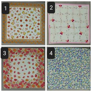 24 Vintage Floral Pocket Squares