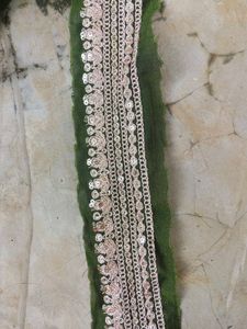 Embroidered Green Lace Border