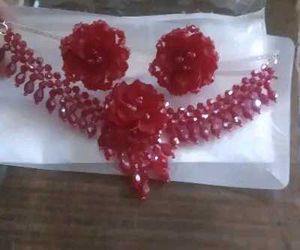 Floral red &amp; maroon Necklace
