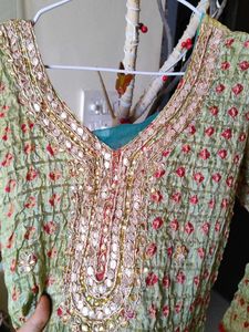 silk bhandej Kurta