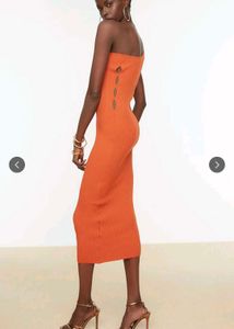 Trendyol Chic Orange One-Shoulder Dress (M)