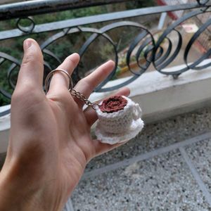Mini coffee cup keychain