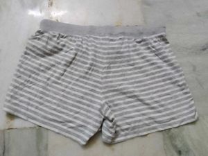 Gray Striped Dolphin Shorts