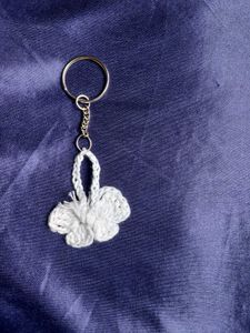 Crochet butterfly bag charm and keychain