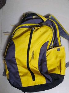 American Tourister Backpack - Yellow & Grey