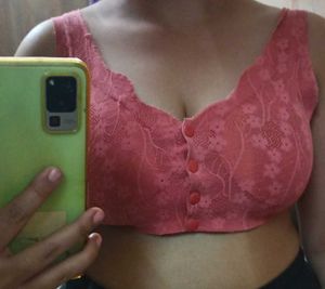 Elegant Lace Front Button Bra