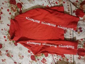 Burberrys Red Turtleneck Top🍒
