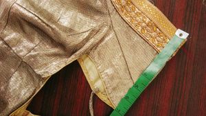 Teal &amp; Gold Embroidered Lehenga Skirt