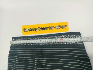 Striped Mini Skirt with Embellished Waistband