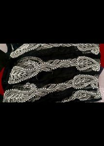 Black Embroidered Chikan Kari Kurti
