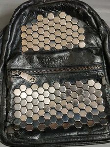 Studded Black Mini Backpack