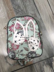 Cute Floral Bunny Backpack