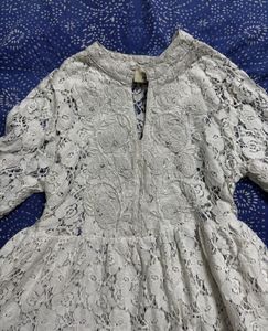 Boho White Lace Tassel Blouse