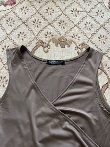 dark greyish olive color top