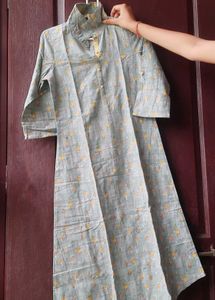 Light Blue Floral Print Kurta