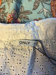 White Eyelet Tie-Front Top