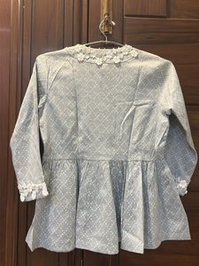 Elegant Grey Chikankari Kurta