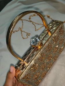 Elegant Gold Clutch Bag