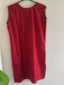Red Embroidered Dress