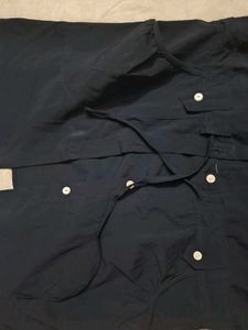 Navy Sleeveless Button-Up Vest