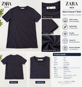 brown Zara men’s T-shirt