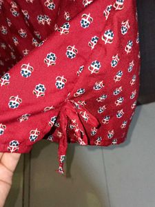 Cute Red Printed Shorts