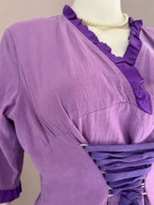 Lavender Lace-Up Corset Dress