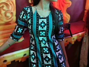 Stylish Geometric Print handmade Kurti