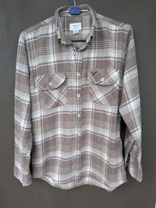 Men's Brown Plaid Flannel Shirt