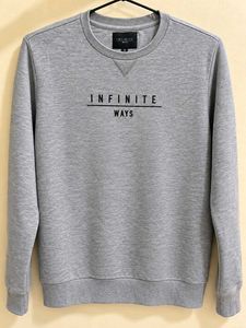 AJIO Grey "Infinite Ways" Sweatshirt