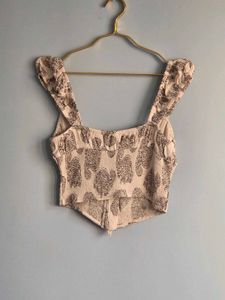 Divided H&amp;M Paisley Print Corset Top S