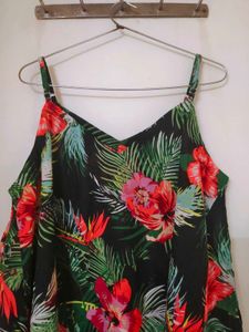 Tropical Print Dress