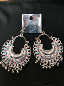 Bohemian Multicolored Jhumka Earrings