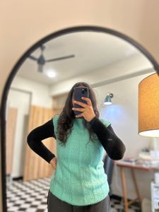 Teal Knitted Sleeveless Vest