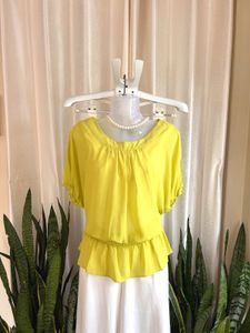 Imported Chic lime green  Peplum Top