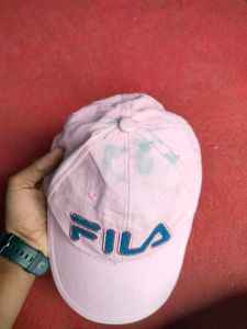Pink Fila Baseball Cap
