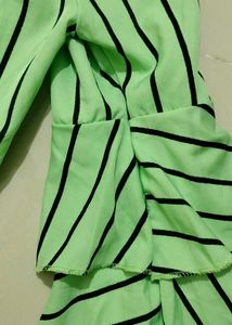 Striped Ruffle Sleeve Top