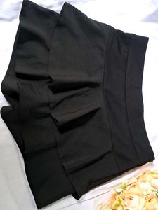 Black mini skort