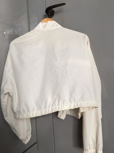 White &amp; Grey Cropped Jacket