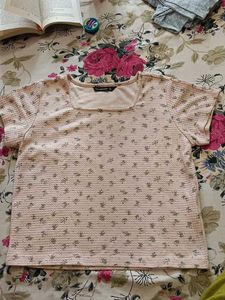 Cute Floral Print Square Neck Top