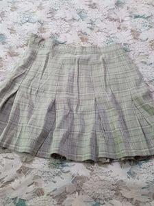 Cute Plaid Pleated Mini Skirt