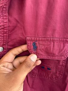 Polo Ralph Lauren Maroon Button-Down Shirt