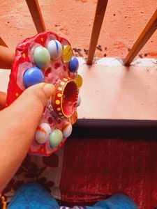 Colorful Diya Stand with Attached Diy