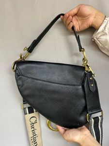 Auth Dior Saddle Bag