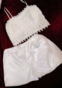 Lace &amp; Satin Pajama Set