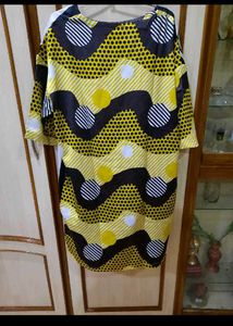 Funky Face Print Tunic Top