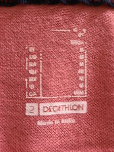 Decathlon Men's Peach Polo Shirt