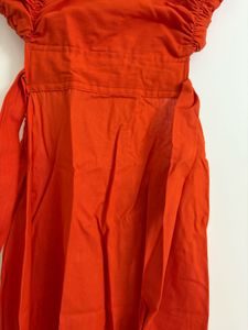 Strapless Orange Maxi Dress 🍊