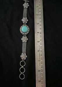 Turquoise Stone Silver Bracelet